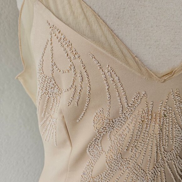 Alexia Admor Womens Beige Nude Look Kardashian Cocktail Dress L MSRP $305 NWT - Picture 5 of 12